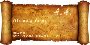 Almássy Áron névjegykártya